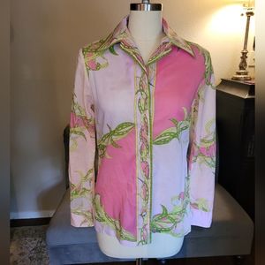 True Vintage Psychedelia 60s Pucci cotton print blouse